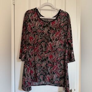 Rue Juju Paisley Rhinestone Tunic Size XL